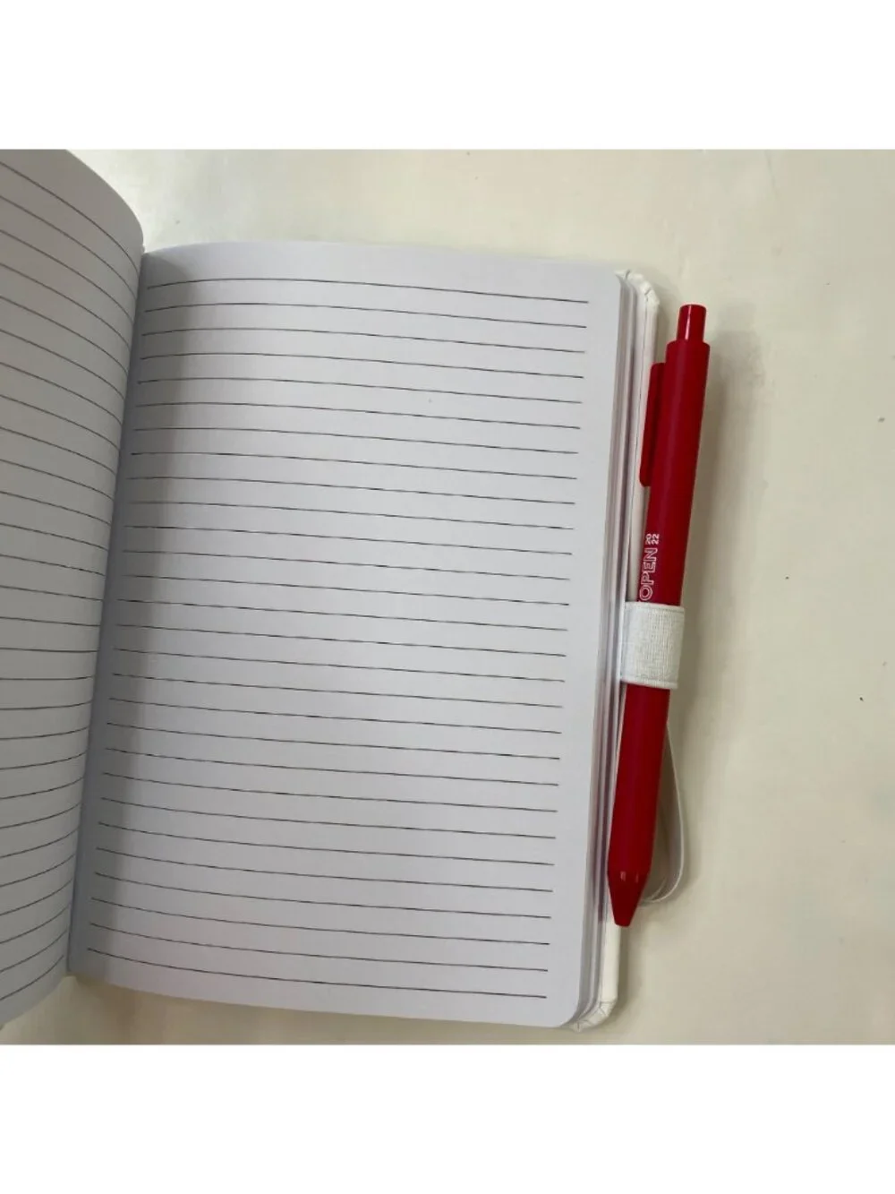 Ebay Open 2022 Journal Books White Brown Lined Notebook Red Pen eBayana